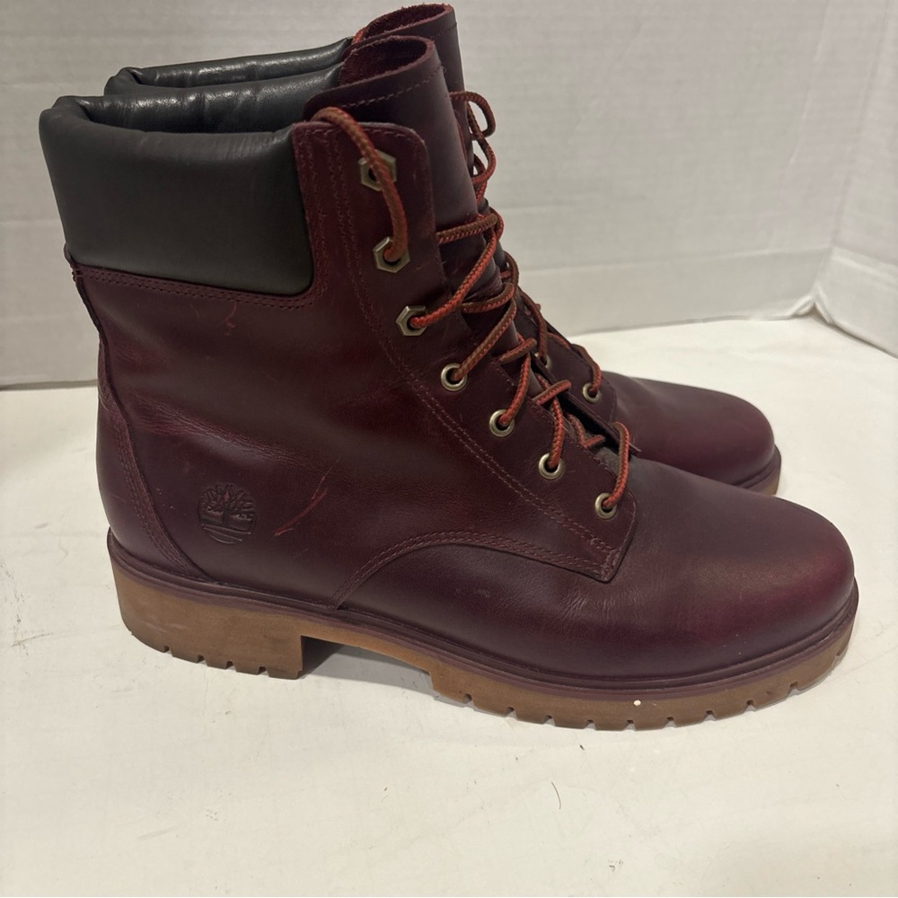 Size 10 Women‘s Timberland PREMIUM 6-INCH WATERPROOF BOOTS Burgundy